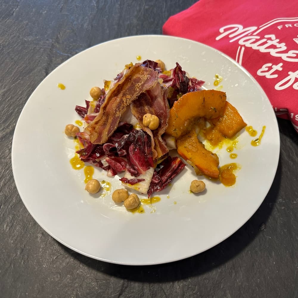 Herbstlicher Salat mit Hokkaido-Kürbis und Bittersalat - Maître Philippe & Filles