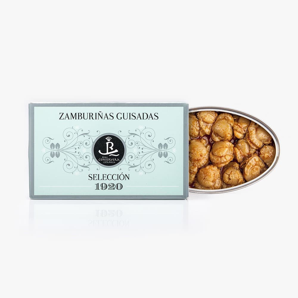 Zamburiñas Guisadas (Kamm-Muscheln in traditioneller Sauce) – Selección 1920 Real Conservera Espanola