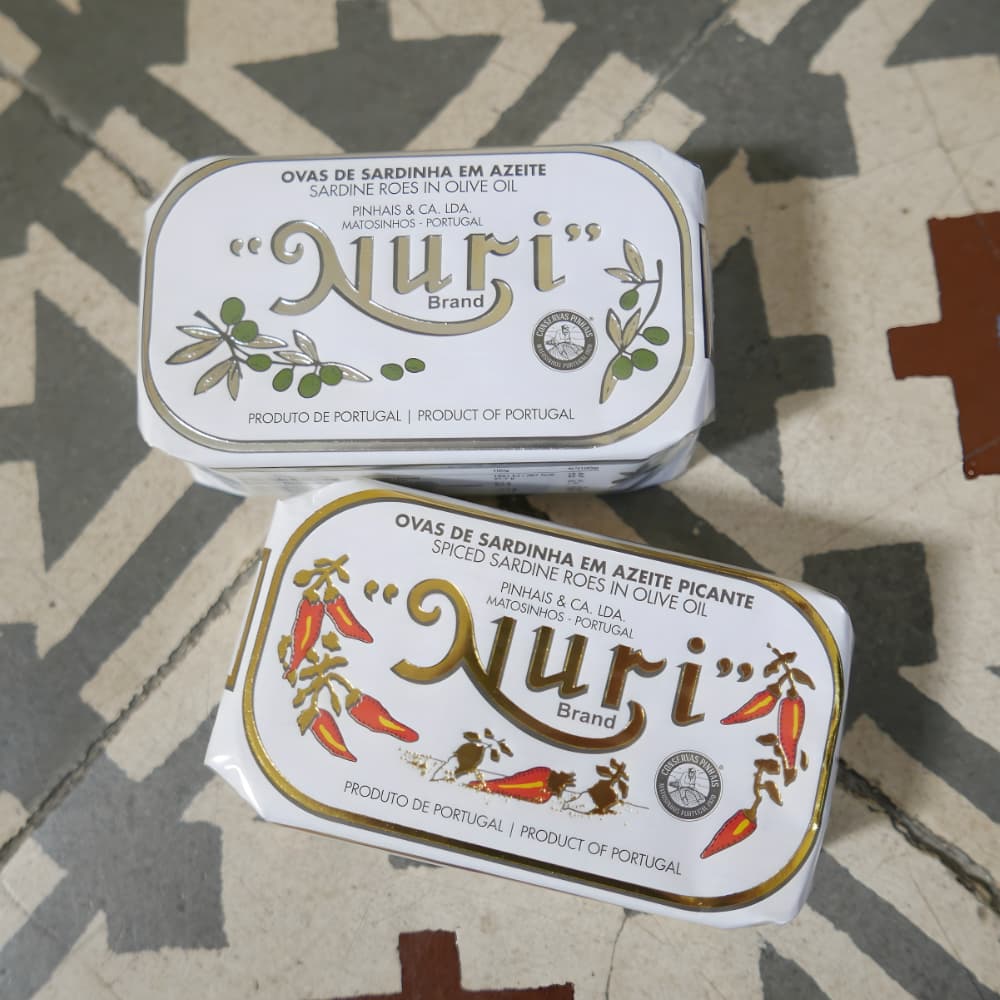 NURI Spiced Sardine Roes in Olive Oil (Pikanter Sardinen-Rogen in Olivenöl) Nuri