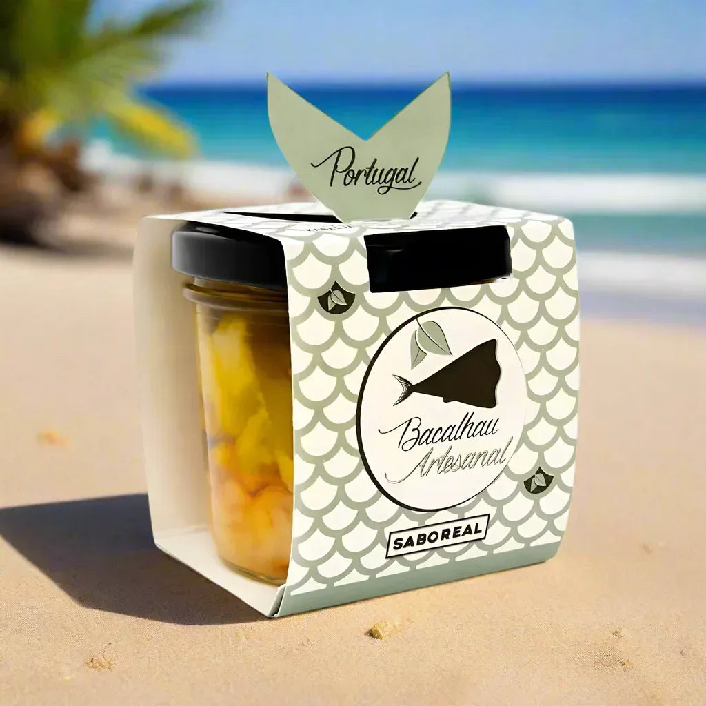 PETISCADA - Kabeljau/Bacalhau mit Kichererbsen und Olivenöl "SABOREAL" 100g Conserveira do Arade