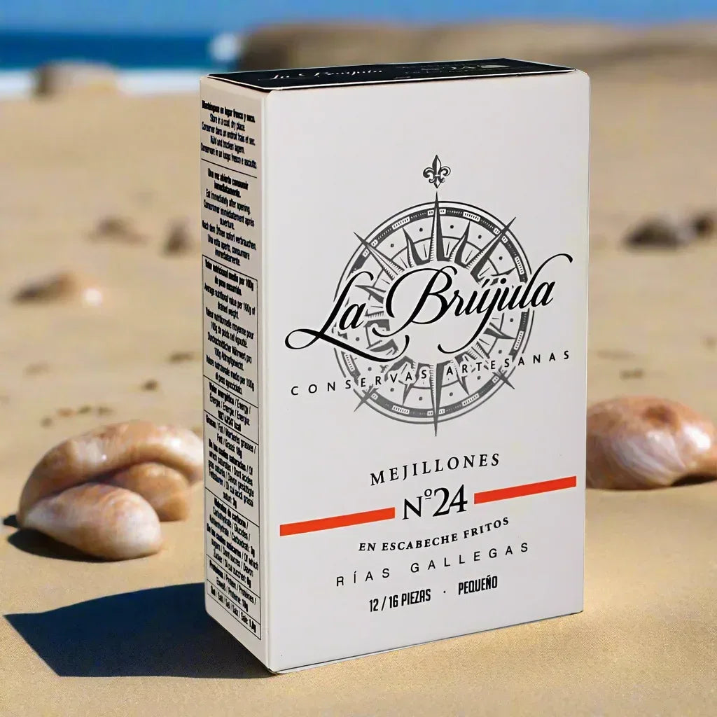 Miesmuscheln aus Galizien in Sauce Escabèche N°24 Conservas La Brújula