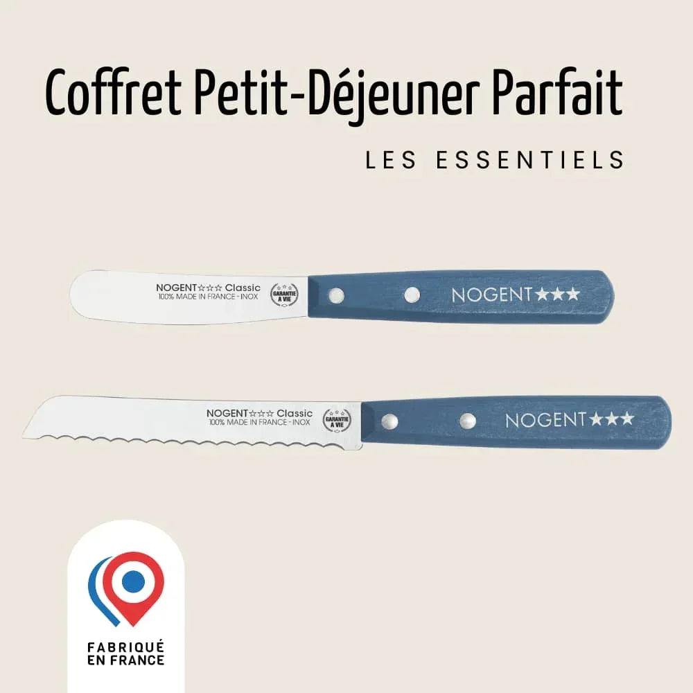 Duo Frühstücksset - Pfauenblau Nogent 3 Étoiles