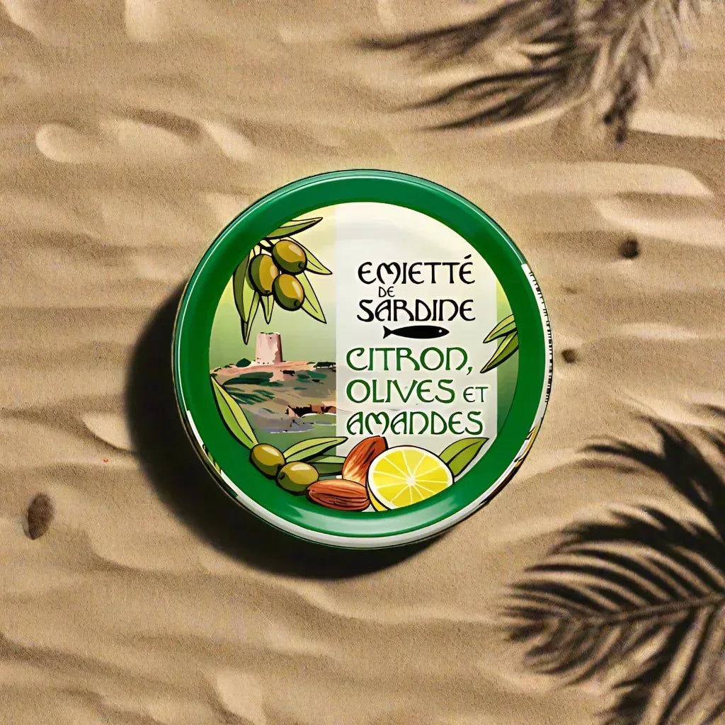 Émietté der Sardine mit Zitrone, Oliven & Mandeln Belle Iloise