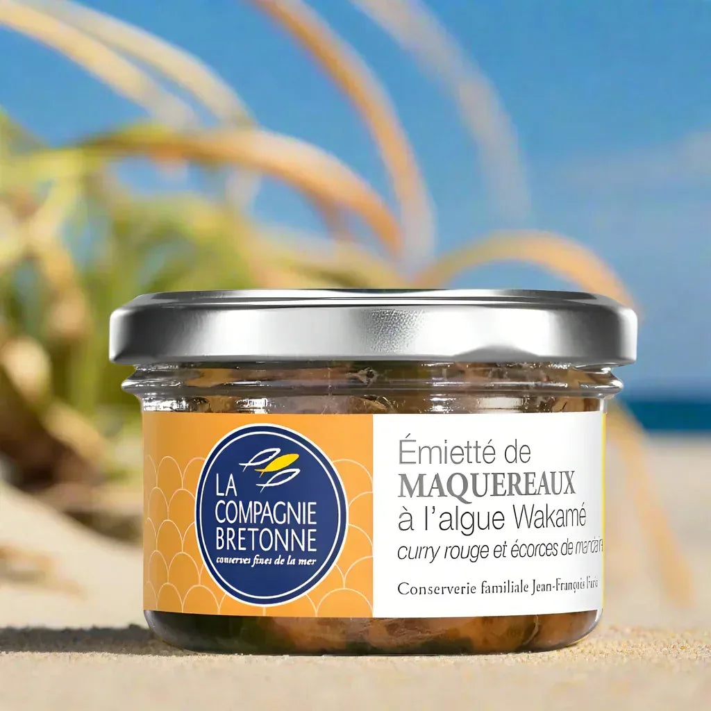 Emietté von Makrelen mit Wakamé-Algen, rotem Curry und Mandarinenzesten La Compagnie Bretonne