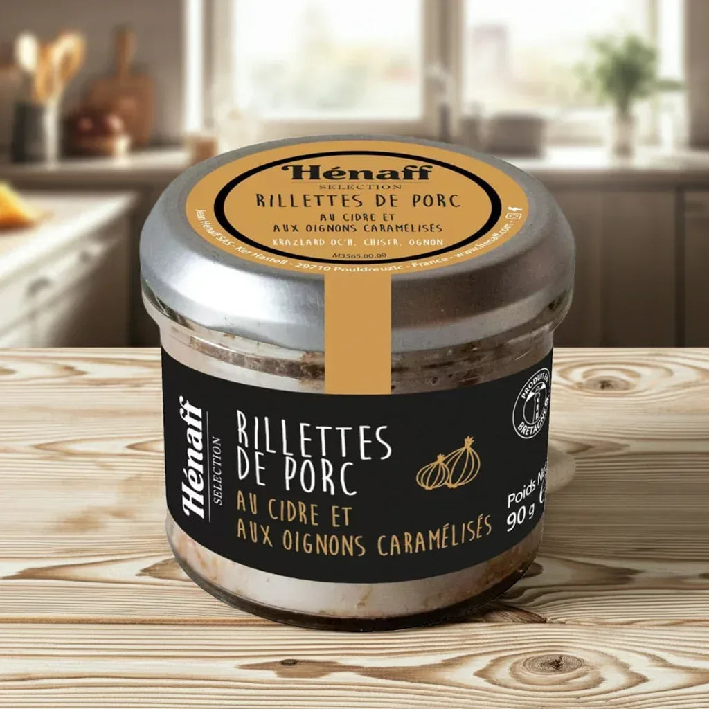 Schweinefleisch-Rillettes mit Cidre und karamellisierten Zwiebeln 90g Henaff