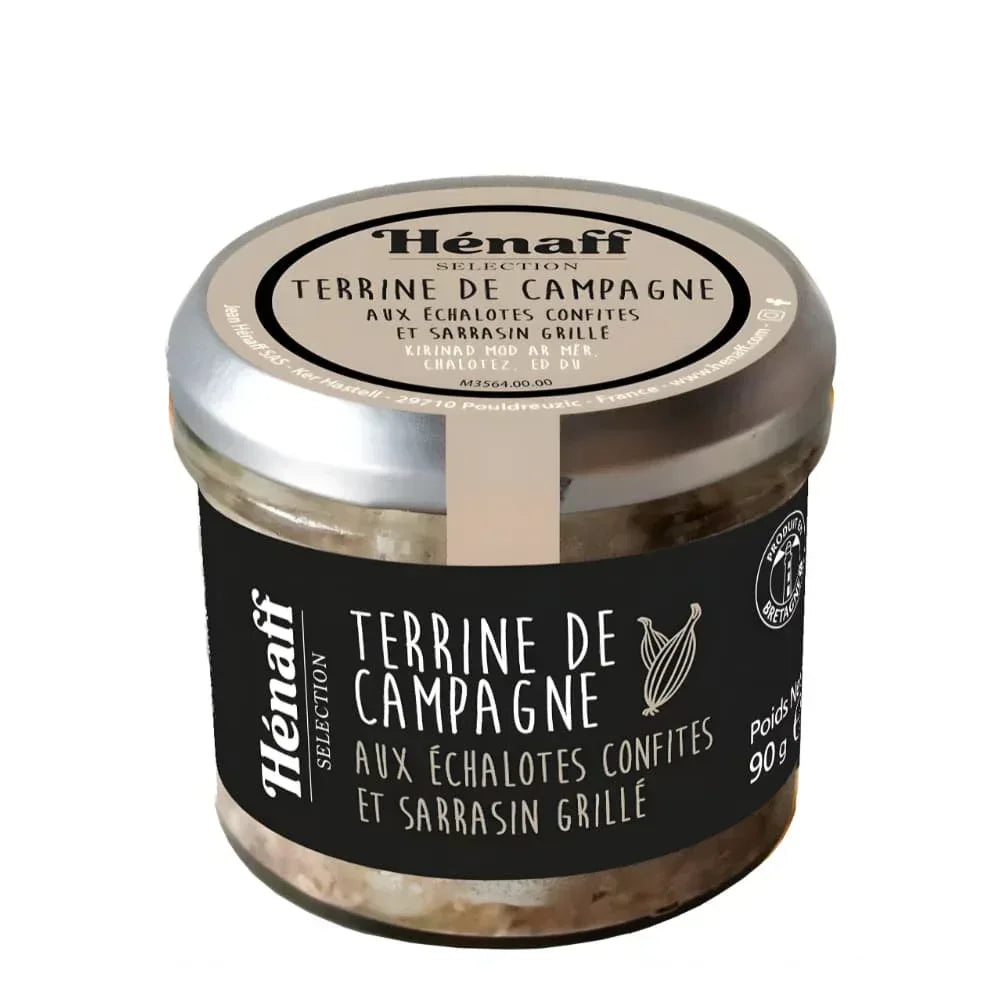 Landterrine mit kandierten Schalotten und geröstetem Buchweizen 90g Henaff
