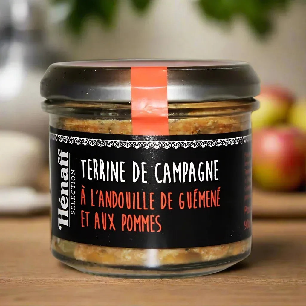 Landterrine mit Andouille de Guémené und Äpfeln - 90g Henaff