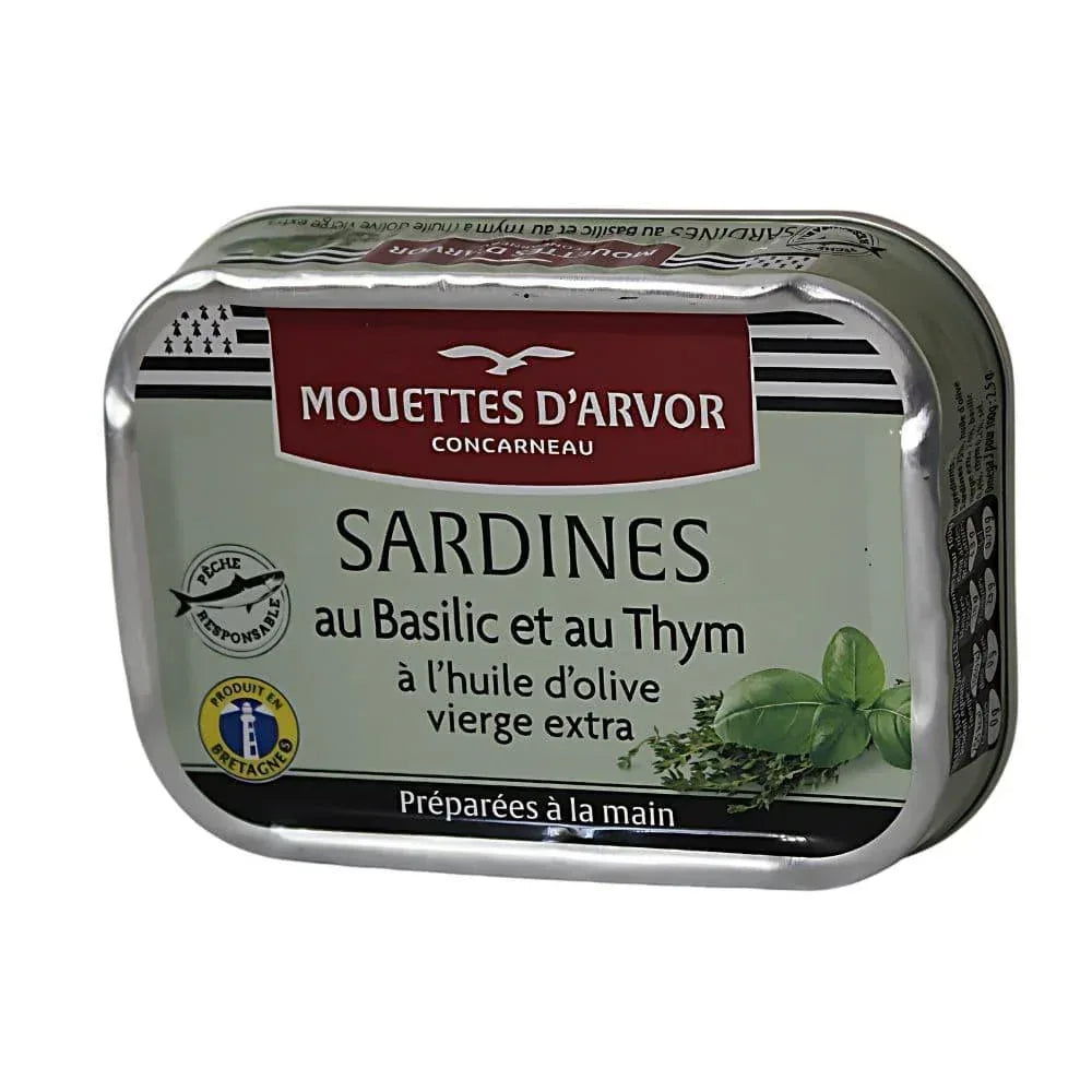 Sardinen mit Thymian und Basilikum Mouettes d'Arvor