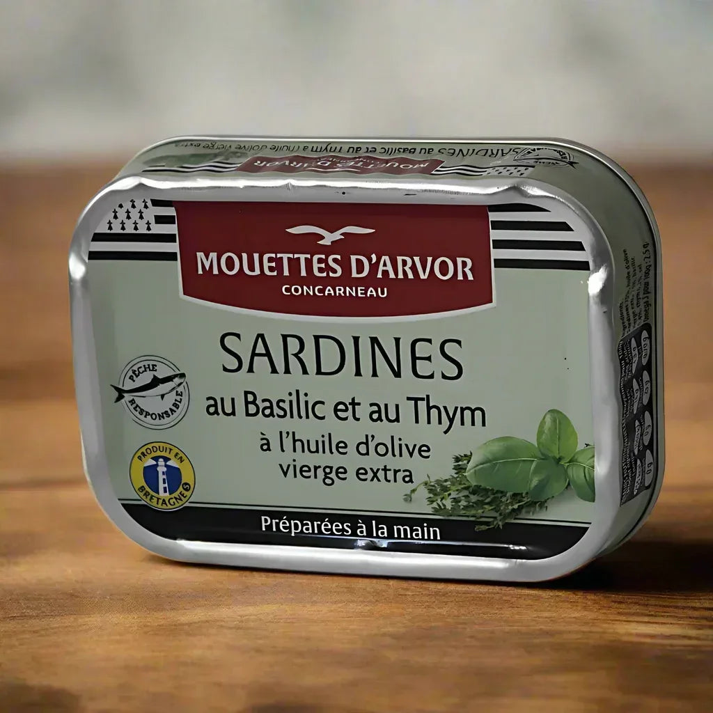 Sardinen mit Thymian und Basilikum Mouettes d'Arvor