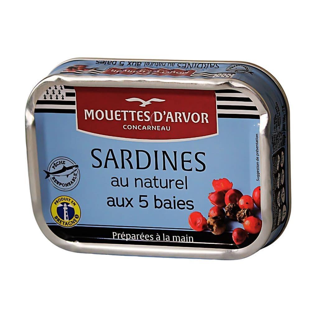 Sardinen "au naturel" mit 5 Beeren (ohne Öl) Mouettes d'Arvor
