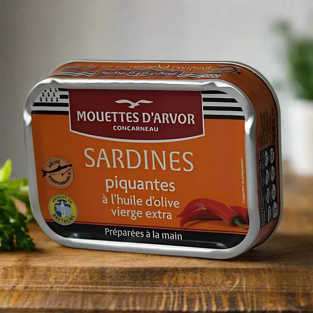 Sardinen in pikantem Olivenöl Mouettes d'Arvor
