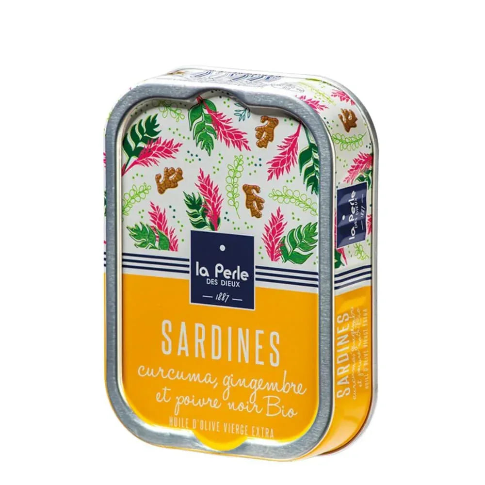 Sardinen Kurkuma Ingwer und schwarzer Pfeffer Perle des Dieux