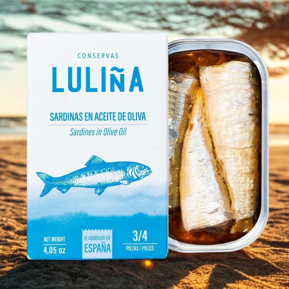 Galizische Sardinen in Olivenöl - 3/5 Stück Conservas Lulina