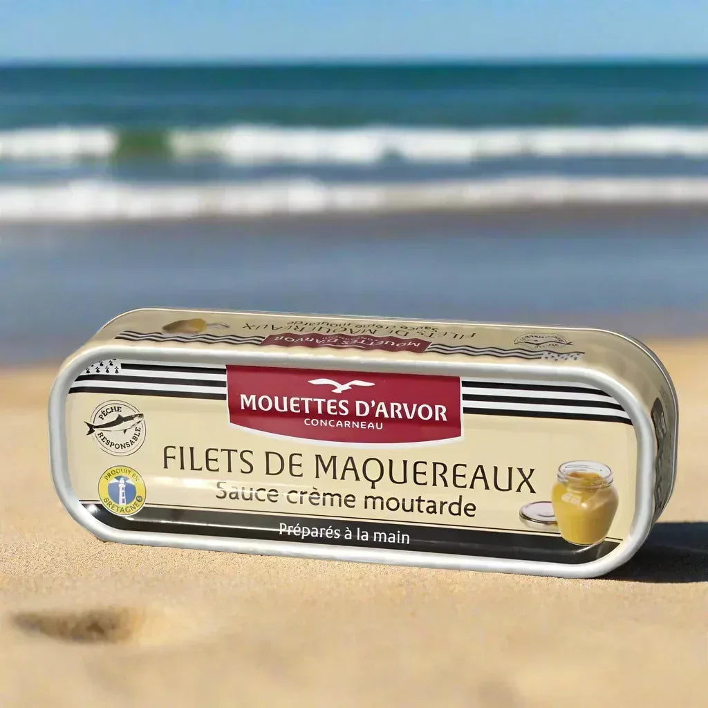 Makrelenfilets in Senf-Sahne-Sauce Mouettes d'Arvor