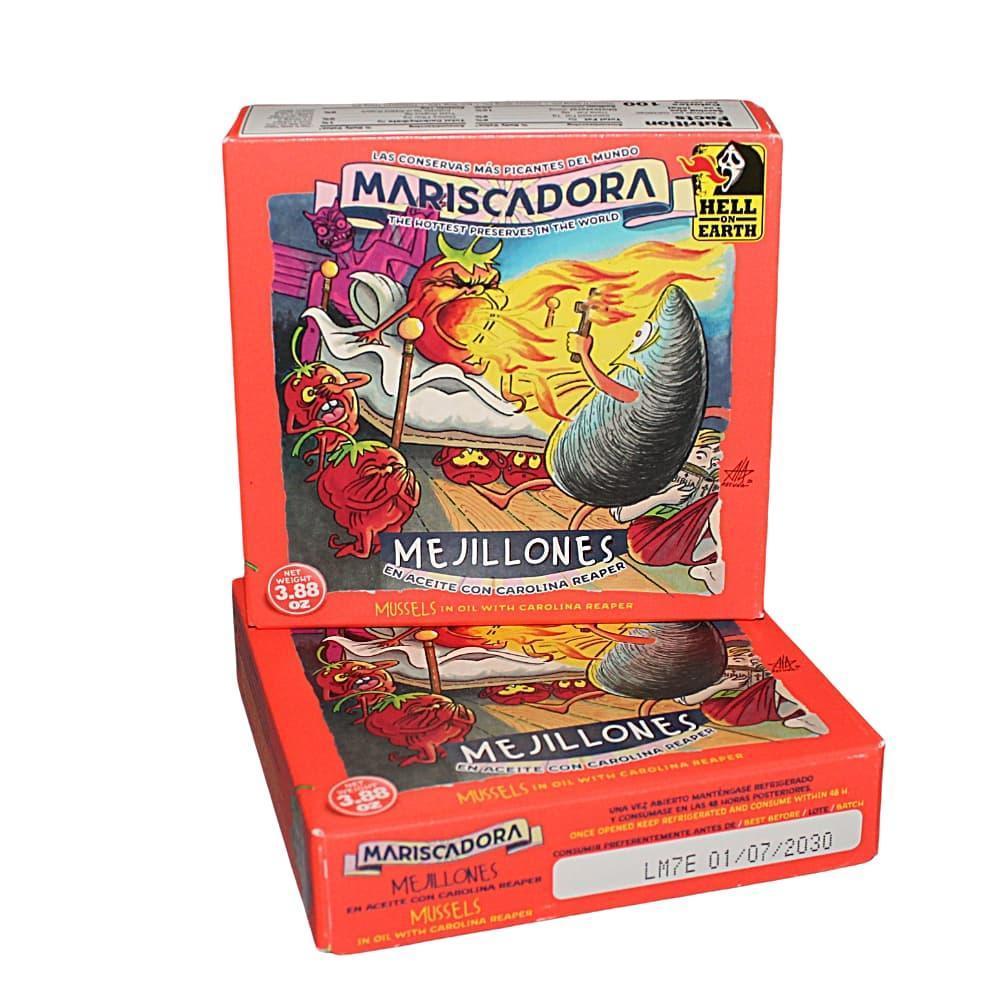 Mariscadora Premium Miesmuscheln mit Carolina-Reaper-Püree 🌶️ 🌶️ 🌶️ Mariscadora