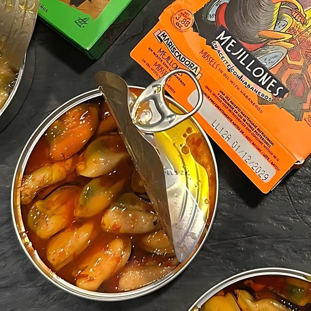 Mariscadora Premium Miesmuscheln mit Habanero-Püree 🌶️ 🌶️ Mariscadora