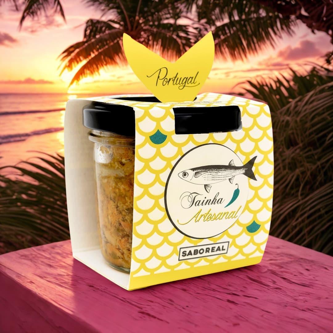 PETISCADA Meeräsche mit Kichererbsen, Minze und Jalapeño SABOREAL 100g Conserveira do Arade