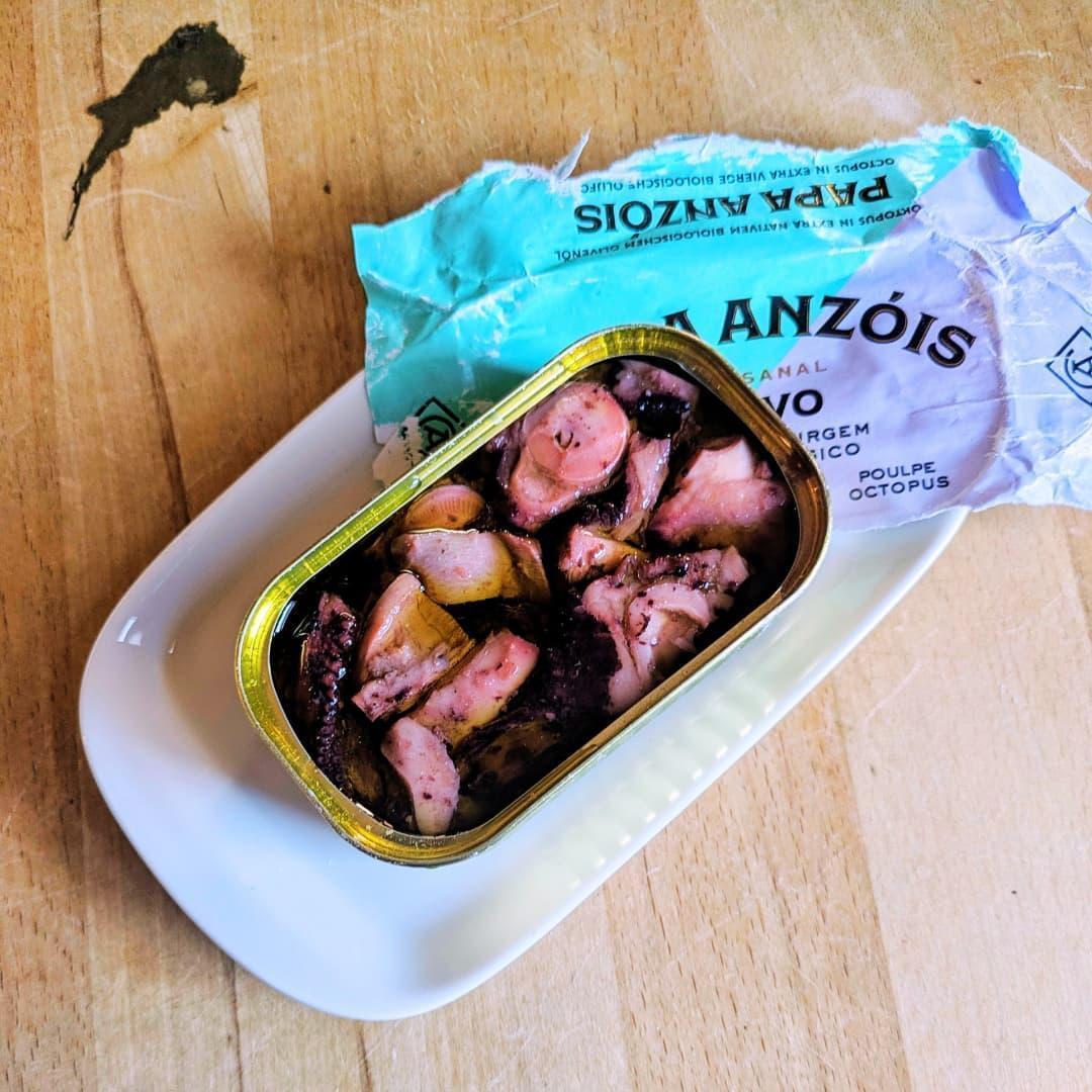 Oktopus aus der Algarve mit nativem Olivenöl extra (Papa Anzóis) 120g Conserveira do Arade