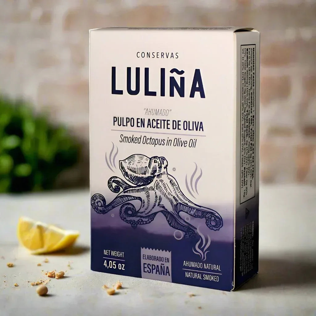 In Olivenöl geräucherter Oktopus aus Galizien Conservas Lulina