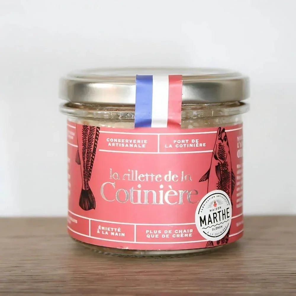 Rillette de la Cotinière - Geräucherter magerer Bauchspeck vom Schwein und Adlerfisch Maison Marthe