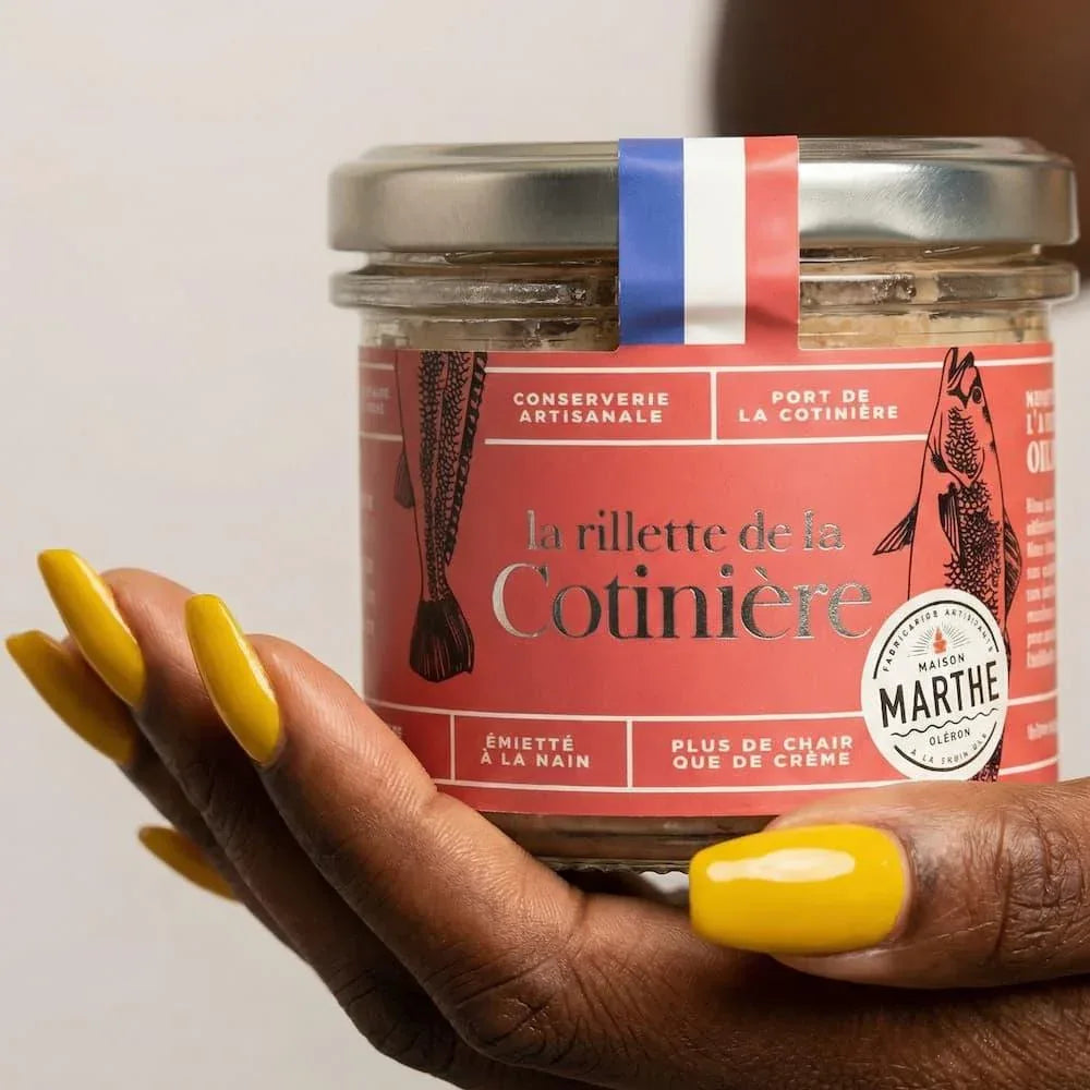 Rillette de la Cotinière - Geräucherter magerer Bauchspeck vom Schwein und Adlerfisch Maison Marthe