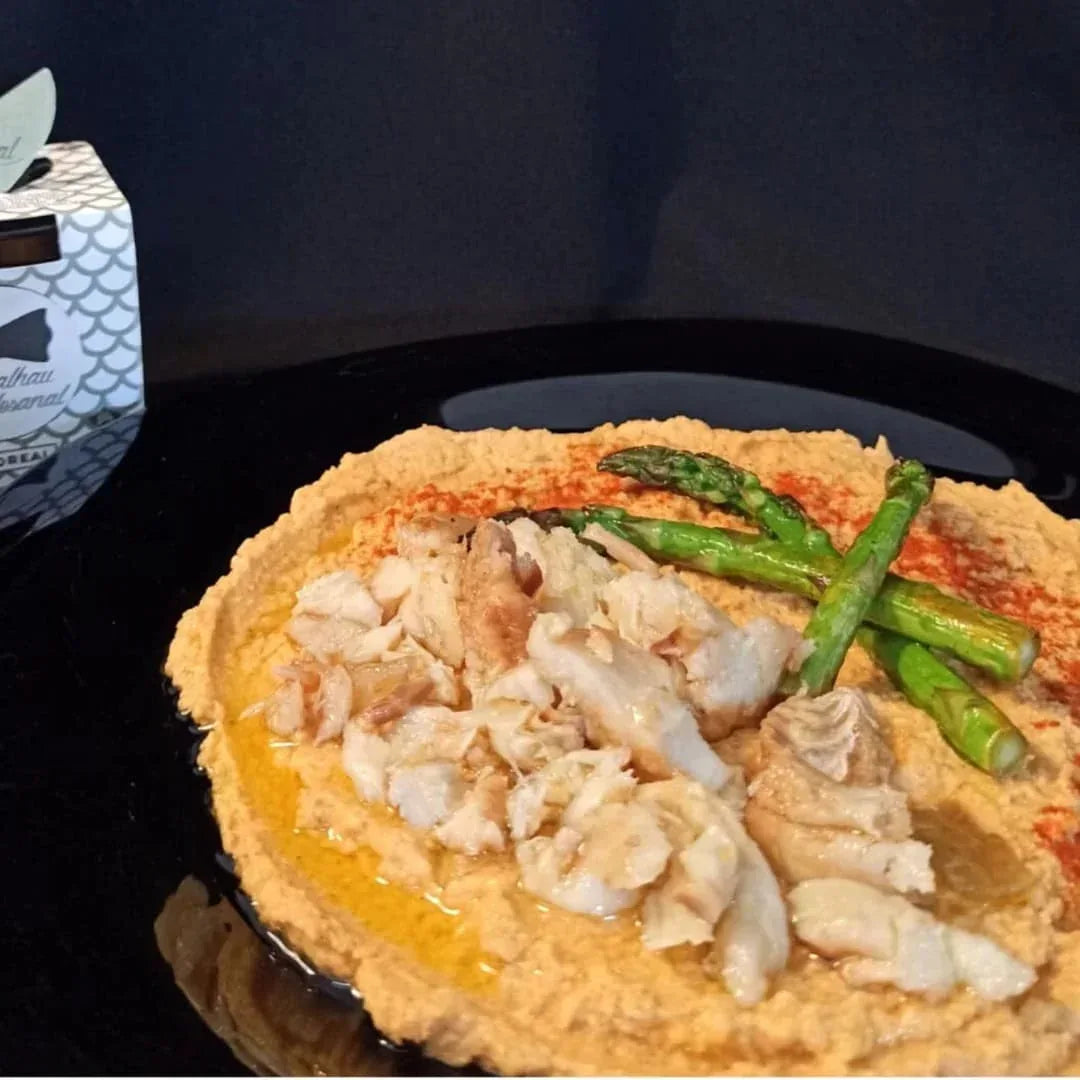 PETISCADA - Kabeljau/Bacalhau mit Kichererbsen und Olivenöl "SABOREAL" 100g Conserveira do Arade