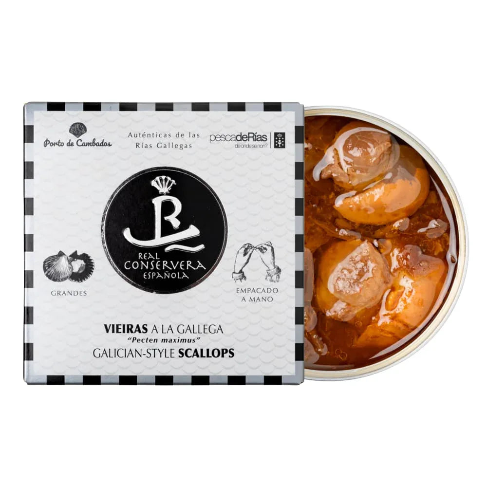 Vieiras a la Gallega (Jakobsmuscheln in galicischer Sauce) Real Conservera Espanola