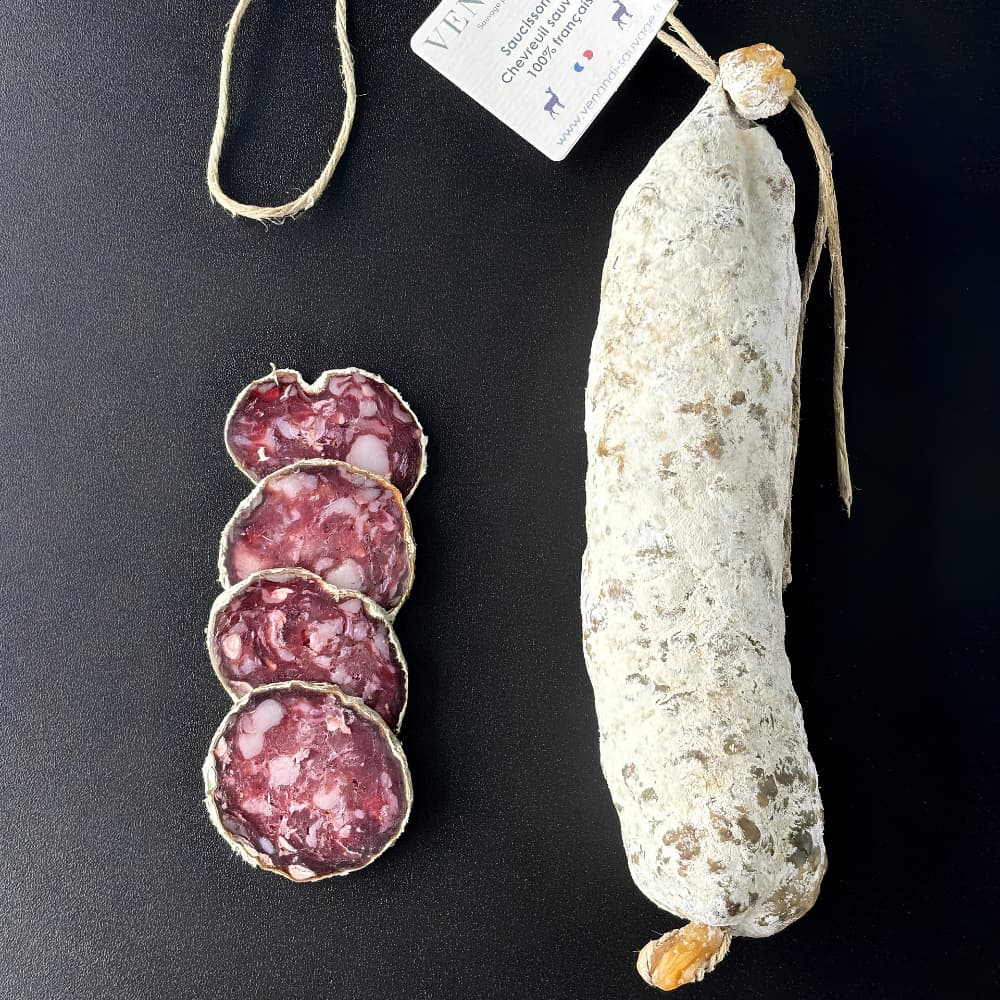 Saucisson de Chevreuil Sauvage 100% Français (Reh-Salami) 180g Venandi