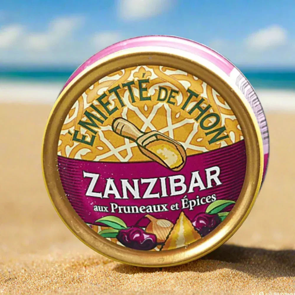 Émietté vom Thunfisch "Zanzibar" mit Dörrpflaumen und Gewürzen Belle Iloise
