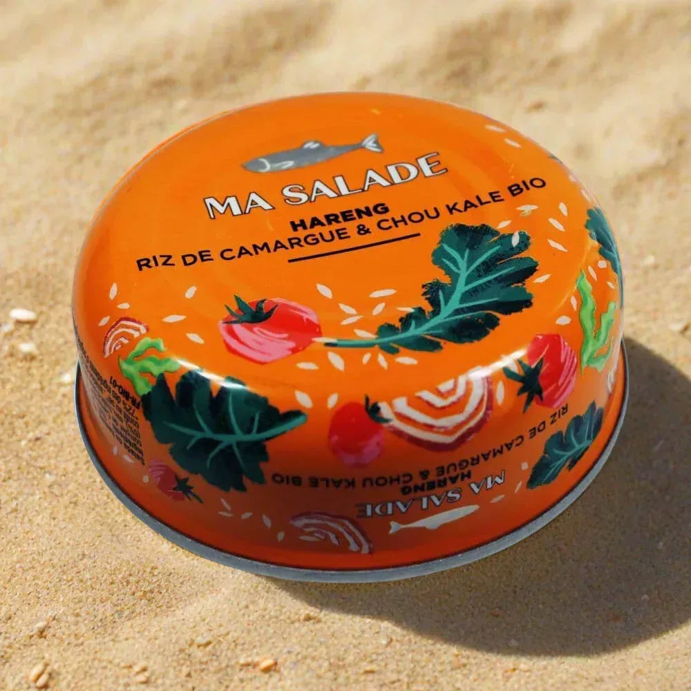 Hering-Salat, Camargue-Reis und Grünkohl Belle Iloise