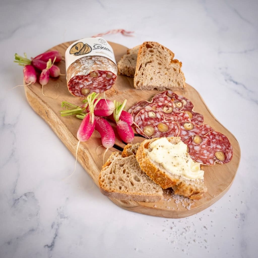 Saucisson d'Ardèche mit ganzen Haselnüssen 200-250g Teyssier Salaisons