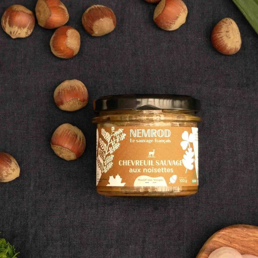 Hirschterrine mit Haselnüssen - Wild - 100g Nemrod