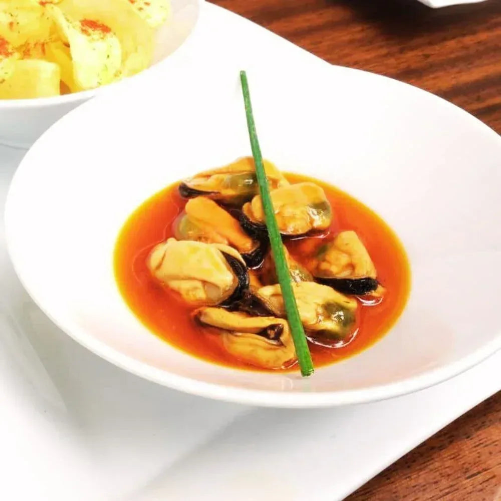 Miesmuscheln aus Galizien in Sauce Escabèche N°24 Conservas La Brújula