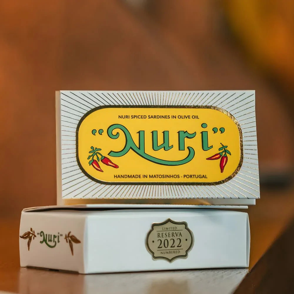 NURI Reserva 2022 – Spiced Sardines in Olive Oil (Pikante Jahrgangssardine) Nuri