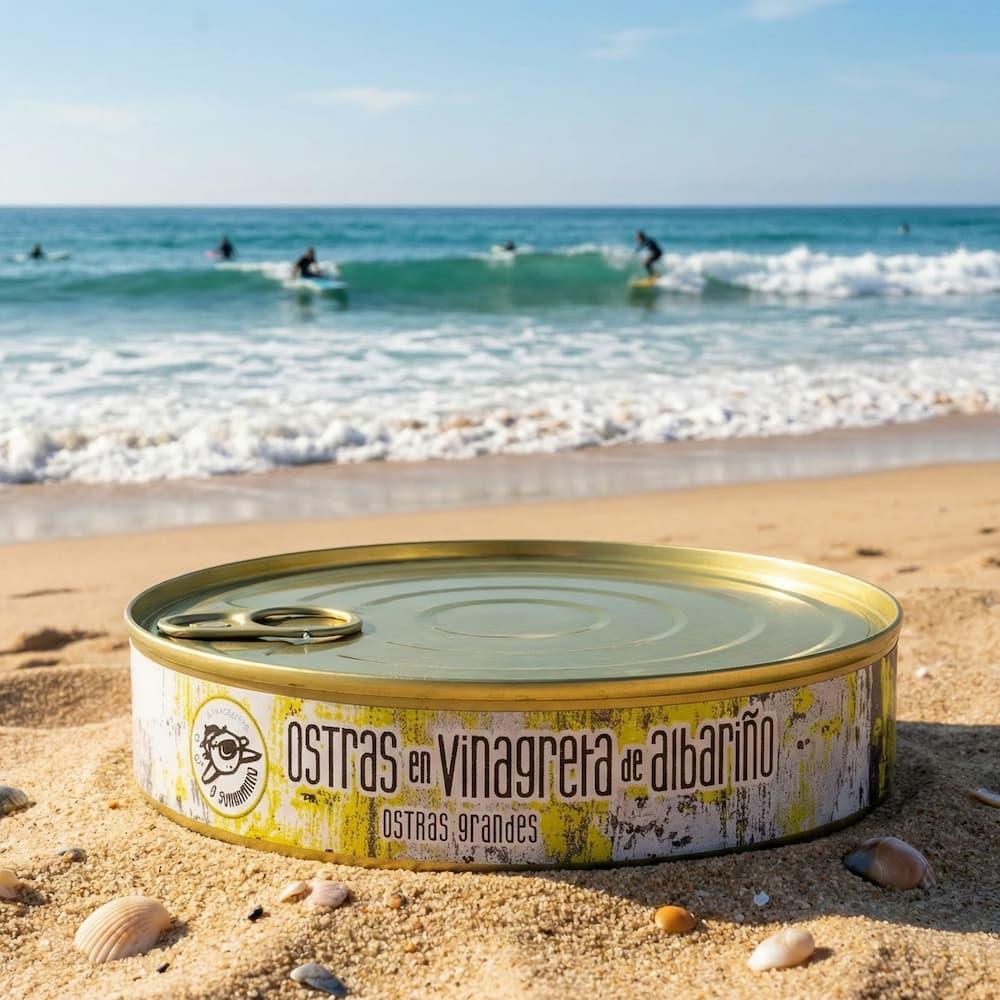 Austern aus Galizien in Albariño-Vinaigrette O Submarino