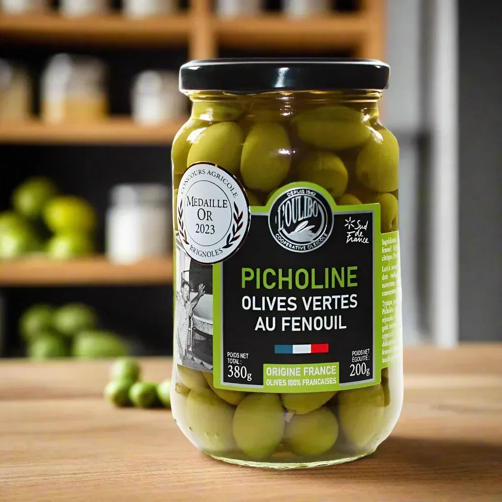 Olives Picholines mit Fenchel Oulibo