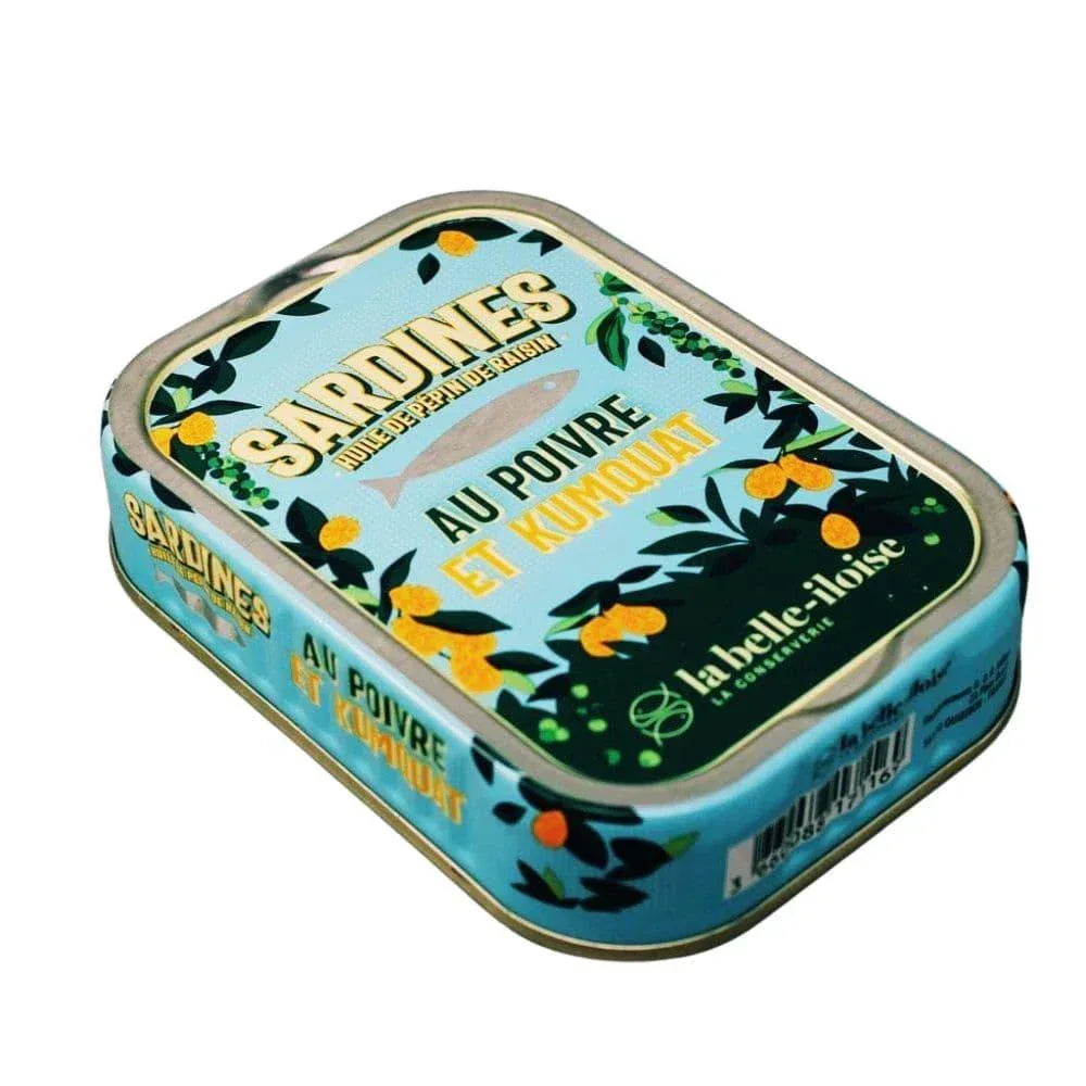 Sardine mit grünem Pfeffer und Kumquat in Traubenkernöl Belle Iloise