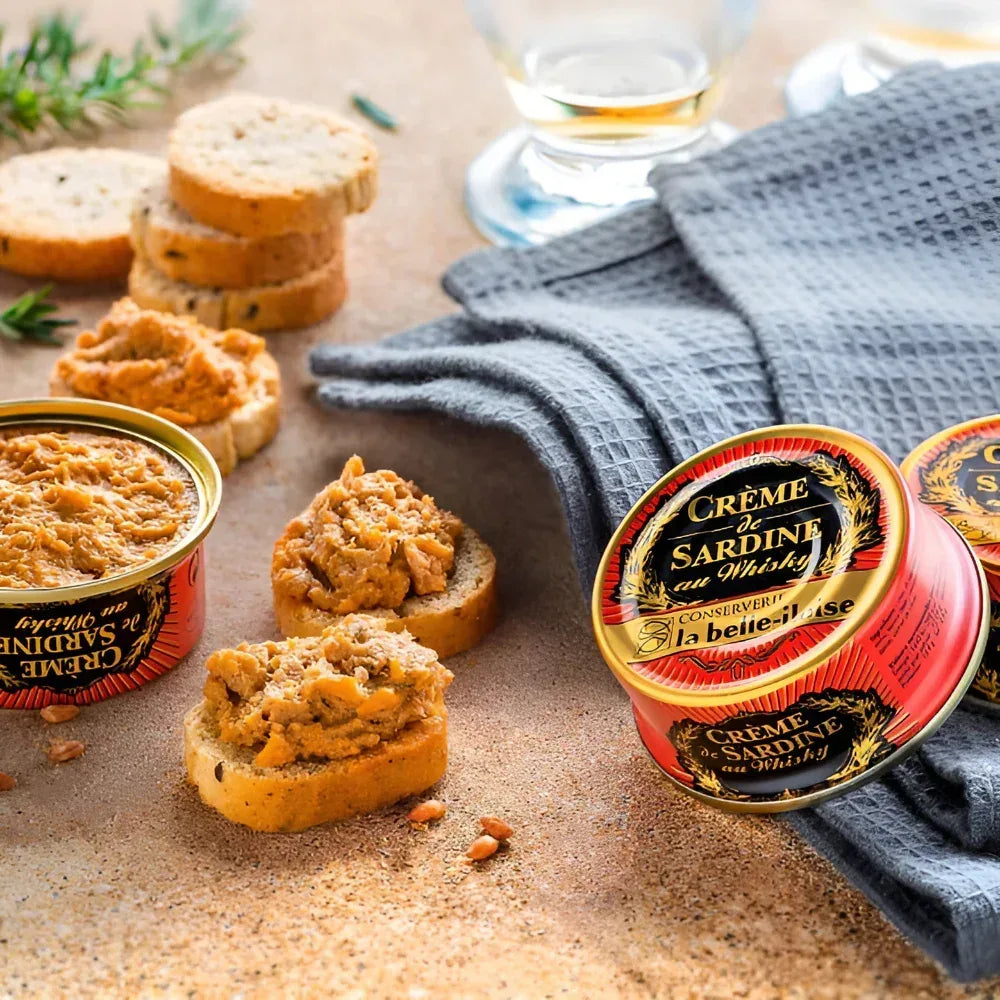 Sardinencreme mit Whisky Belle Iloise