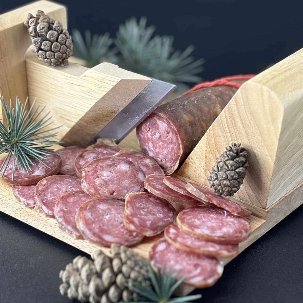 Saucisson de Sanglier Sauvage Fumé (Wildschwein-Salami geräuchert auf Buchenholz) 180g Venandi
