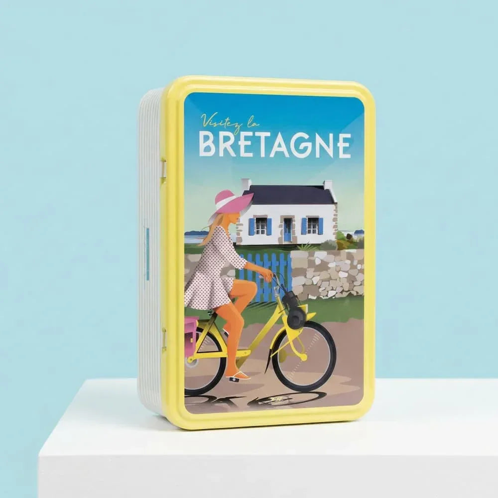 Bretonische Galettes und Palets "pur beurre" - Metalldosen 350g "Le Solex Jaune" Atelier D