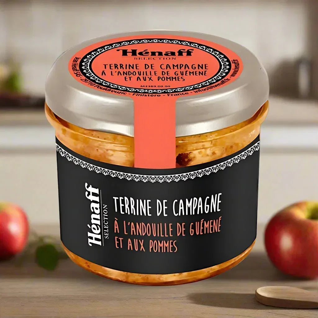 Landterrine mit Andouille de Guémené und Äpfeln - 90g Henaff