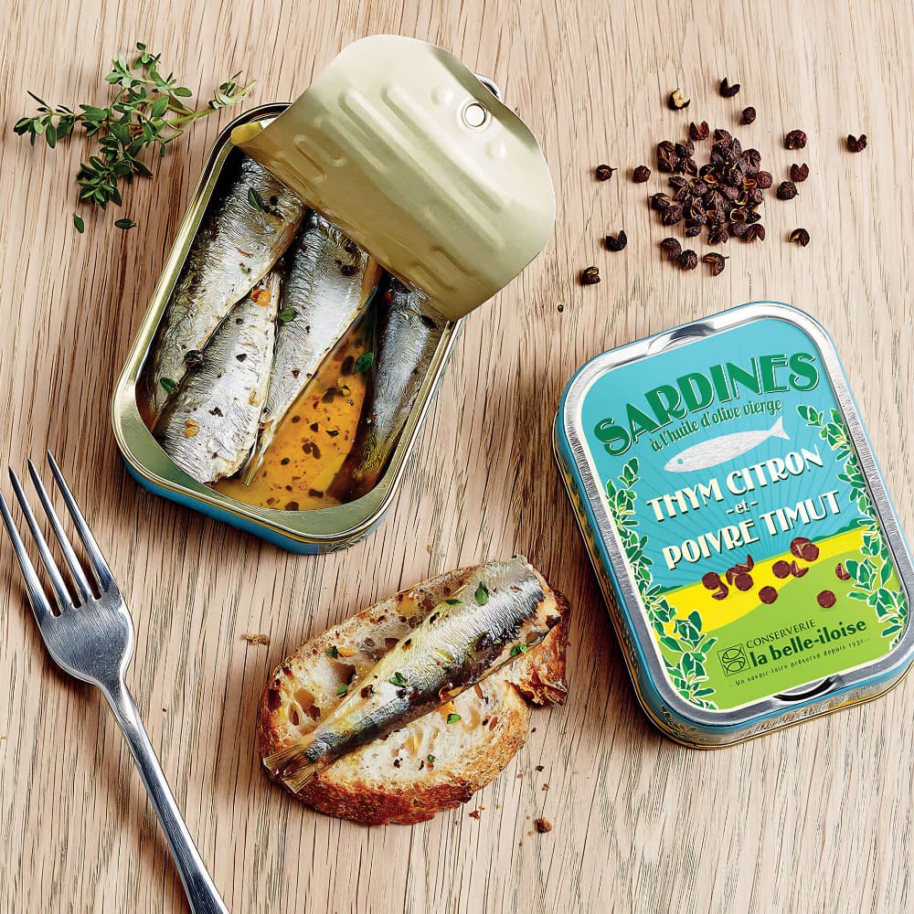 Sardinen mit Zitronen-Thymian und Timut-Pfeffer Belle Iloise