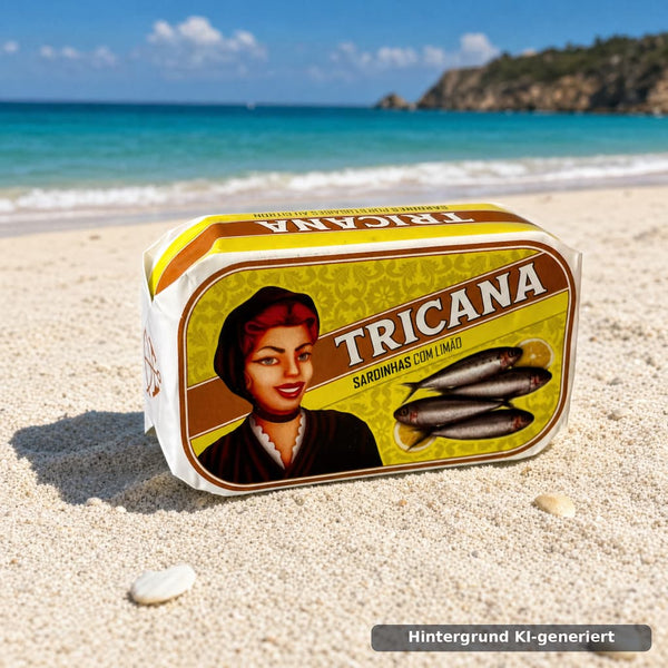 Sardinhas com Limão – Sardinen in Olivenöl mit Zitrone 120g Tricana