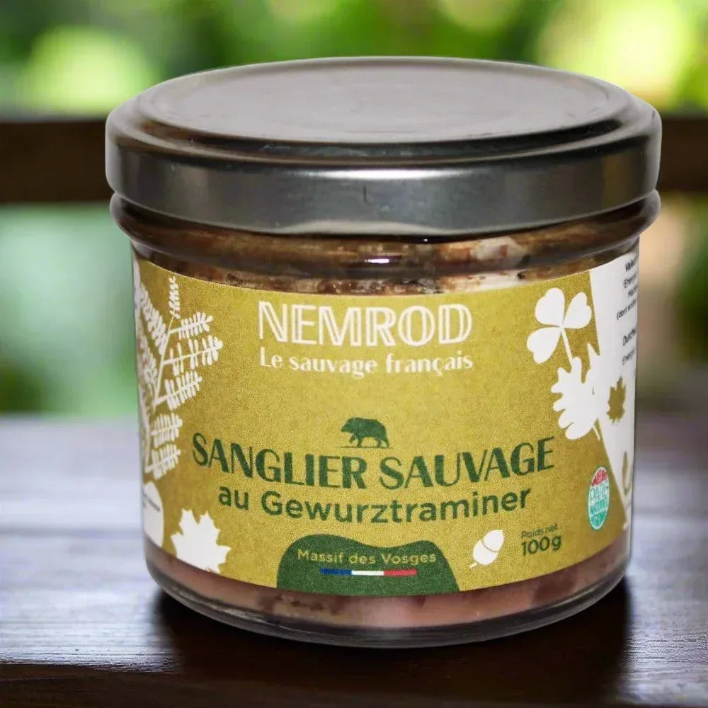 Wildschweinterrine mit Gewürztraminer - Wild - 100g Nemrod