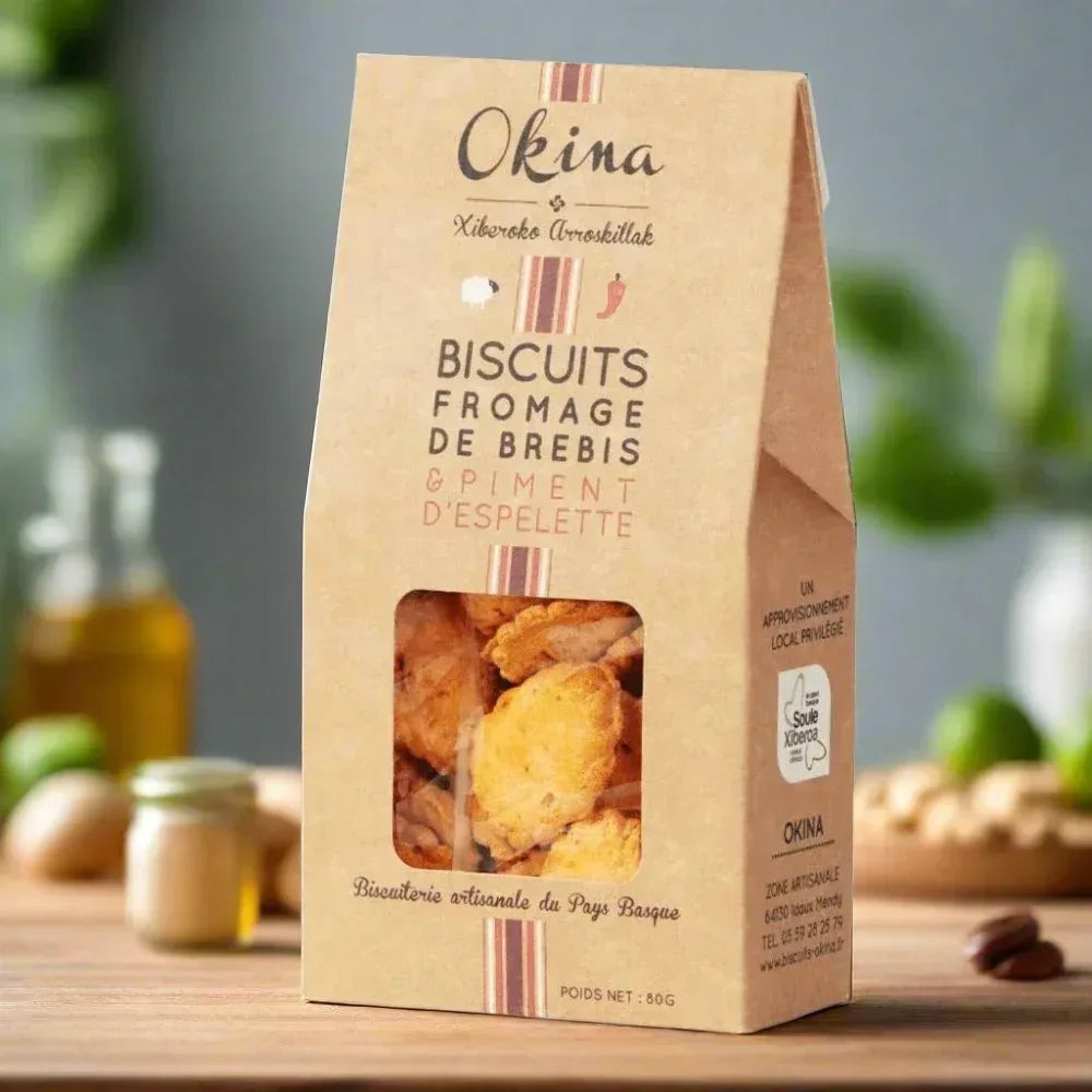 Biscuits mit Schafskäse und Piment d'Espélette aus Baskenland Okina