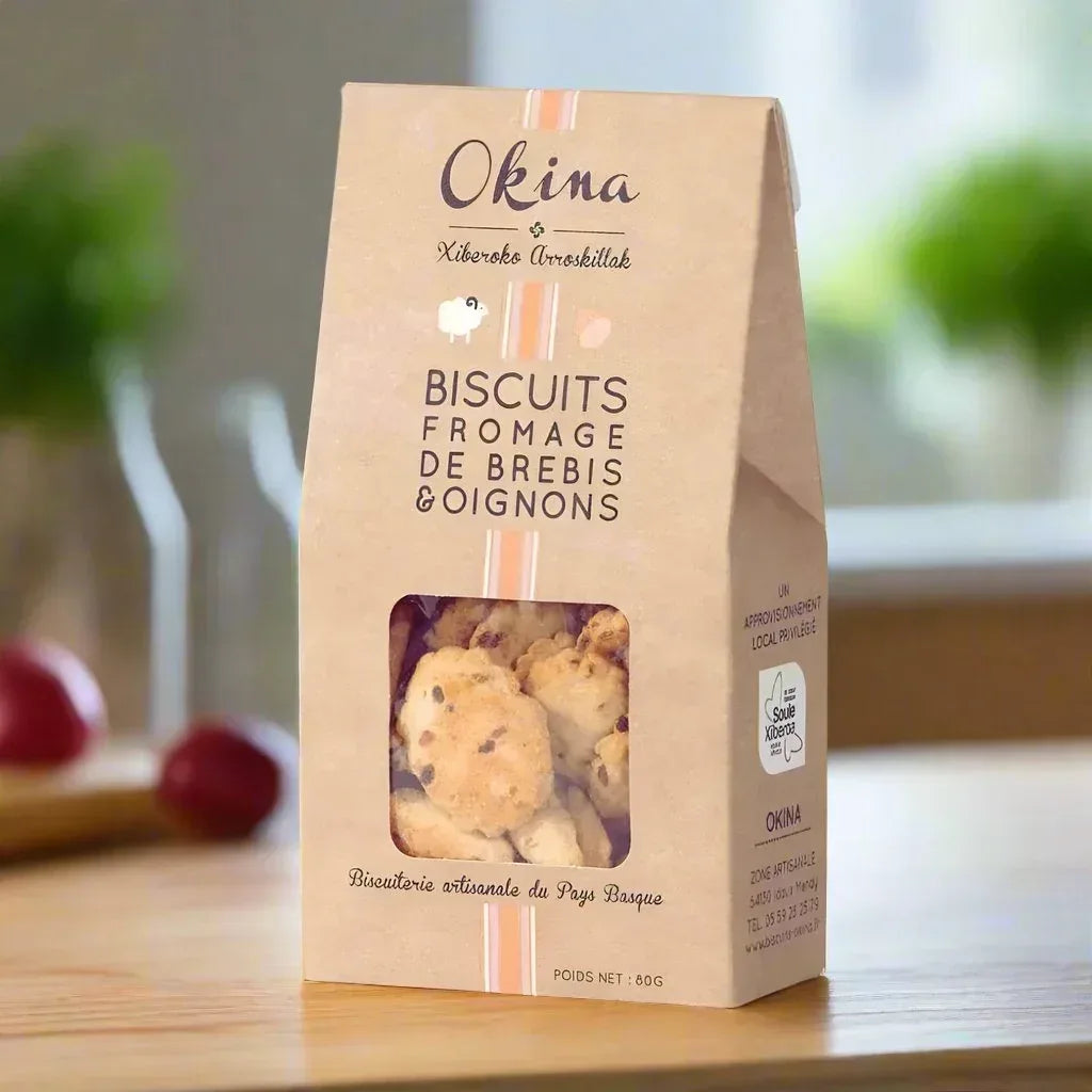 Biscuits mit Schafskäse und Zwiebeln aus Baskenland Okina