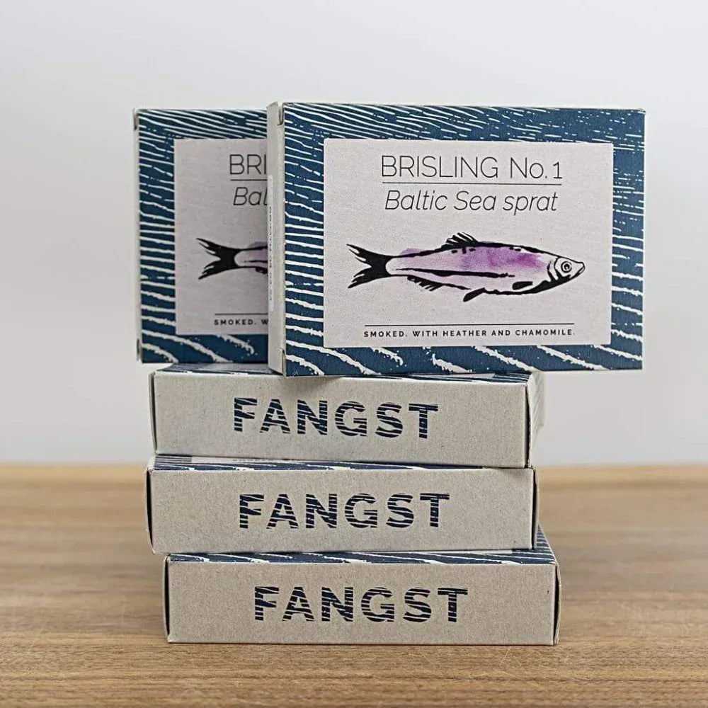 Brisling Nr. 1 Ostseesprotte mit Heidekraut und Kamille Fangst Nordic