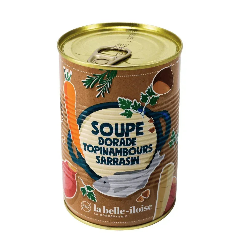 Doraden-Suppe mit Topinambur und Buchweizen Belle Iloise