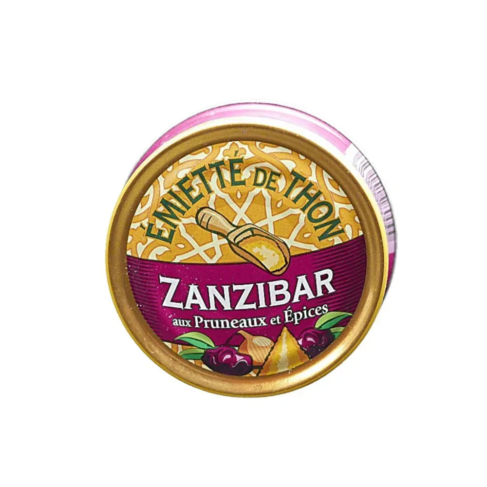 Émietté vom Thunfisch "Zanzibar" mit Dörrpflaumen und Gewürzen Belle Iloise