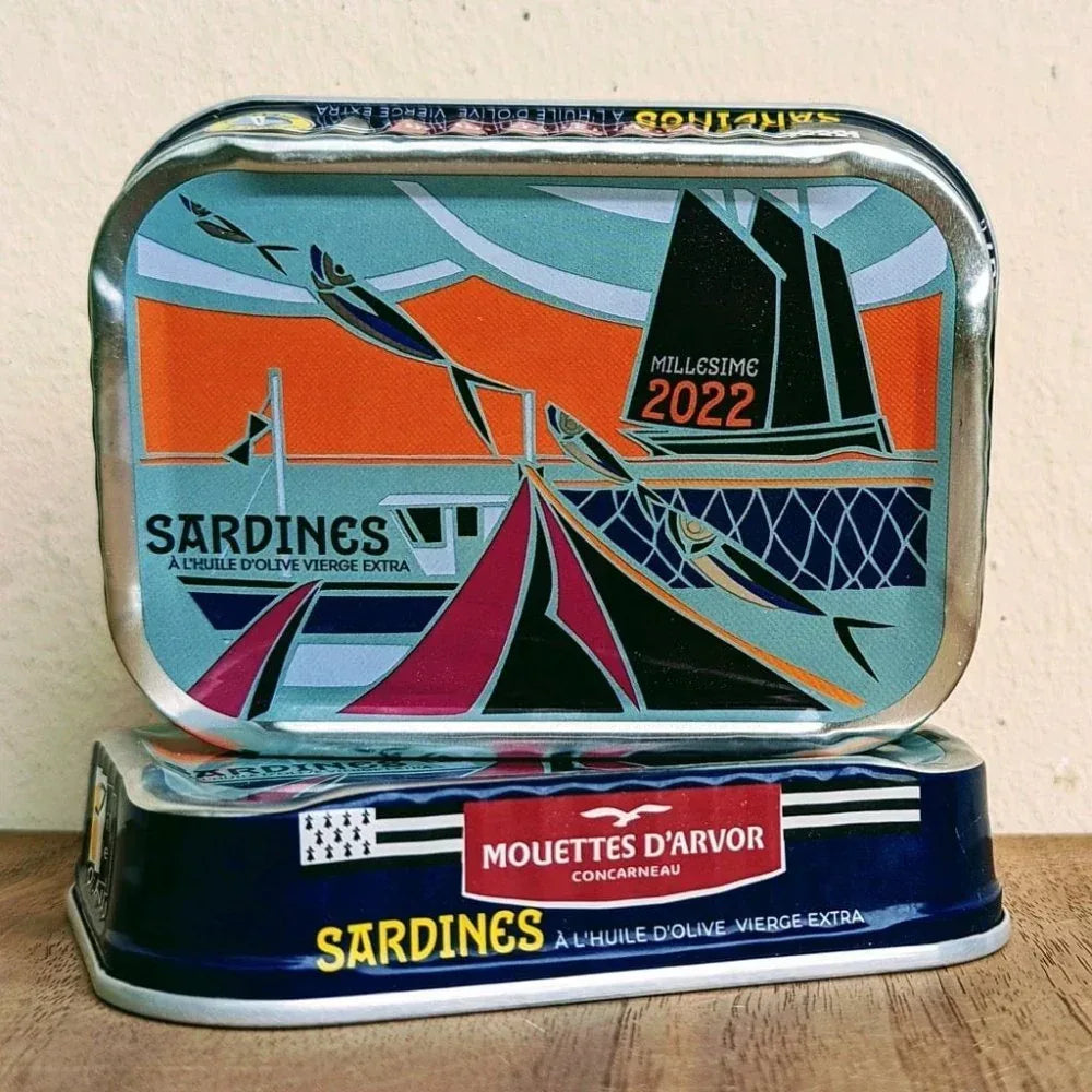 Jahrgangssardinen "Ville bleue" 2022 Mouettes d'Arvor